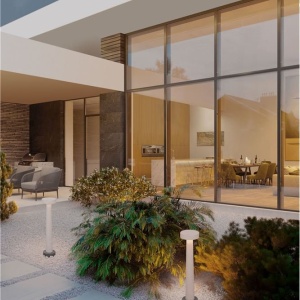 Stalp LED din ciment pentru exterior IP65 Cram White H-50cm 250695 universul-luminii.ro