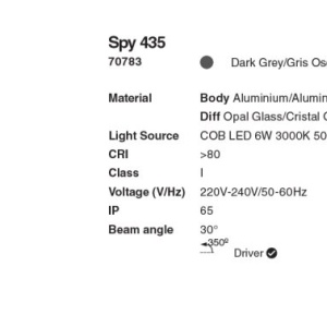 Stalp LED exterior cu proiector directionabil IP65 SPY 43,5cm 217365 universul-luminii.ro