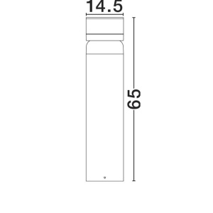 Stalp LED iluminat exterior ambiental IP65 AIRY H-65cm 251545 universul-luminii.ro