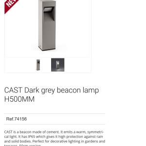 Stalp LED iluminat exterior design modern IP65 CAST H-50cm 92515 universul-luminii.ro