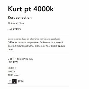 Stalp LED iluminat exterior, IP54 Kurt pt 4000k antracit 56425 universul-luminii.ro