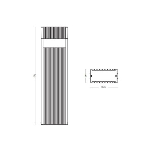 Stalp LED iluminat exterior modern IP65 Haley H-60cm 154225 universul-luminii.ro