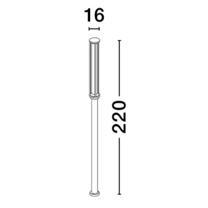 Stalp LED iluminat exterior modern IP65 SOLSTICE H-220cm 229515 universul-luminii.ro