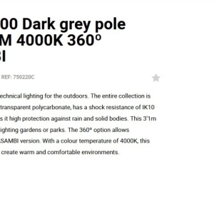 Stalp LED iluminat exterior simetric 360º IP65 RUSH 310cm 4000K CASAMBI 128875 universul-luminii.ro