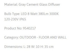 Stalp LED mic pentru exterior design modern IP65 Cairo gri 219195 universul-luminii.ro