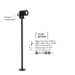 Stalp LED modern pentru iluminat exterior IP65 FEND H-64cm 190705 universul-luminii.ro