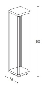 Stalp LED pentru iluminat exterior decorativ IP54 Russell H-80cm 154195 universul-luminii.ro