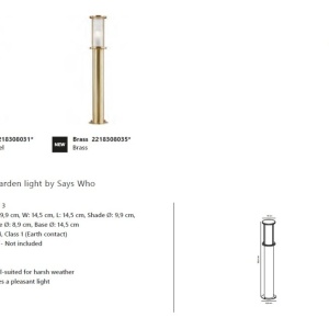 Stalp mediu pentru iluminat exterior IP54 Linton galvanizat 115075 universul-luminii.ro