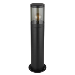 Stalp mic pentru exterior design modern IP44 Xeloo negru, fumuriu 134815 universul-luminii.ro