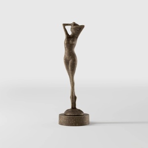 Statueta decorativa figura feminina din alama Donne - Img 2