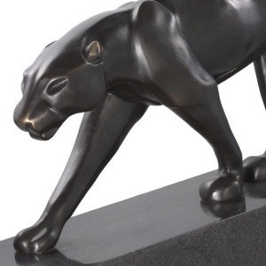 Statueta/ Obiect decorativ din marmura si bronz Pantherae 112461 HZ - Img 4