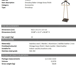 Suport haine design LUX Baker, alama vintage 113015 HZ - Img 5