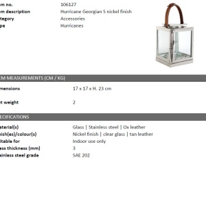 Suport lumanare design LUX Georgian S 106127 HZ - Img 2