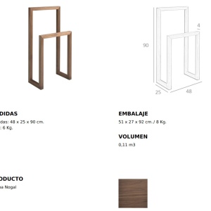Suport pentru haine din lemn natural de pin Dress rack - Img 3