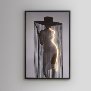 Tablou de perete decorativ cu iluminat Diva - Img 6