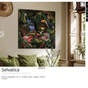 Tablou de perete decorativ Selvatica, 100x100cm - Img 6