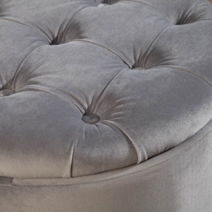 Taburete cu spatiu de depozitare Modern Barock 50cm, gri argintiu - Img 3