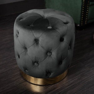 Taburete Modern Barock 35cm, negru/ auriu - Img 3