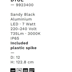 Tarus cu spot LED directionabil iluminat exterior IP65 DYOL H-102cm 229535 universul-luminii.ro