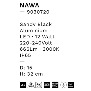Tarus LED modern iluminat exterior ambiental IP65 NAWA H-32cm 152965 universul-luminii.ro