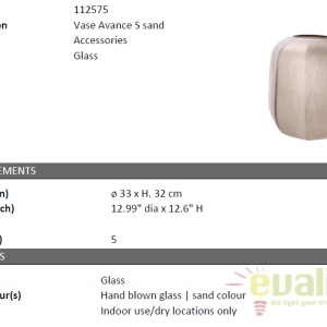 Vaza design elegant Avance S diam.33cm 112575 HZ - Img 3