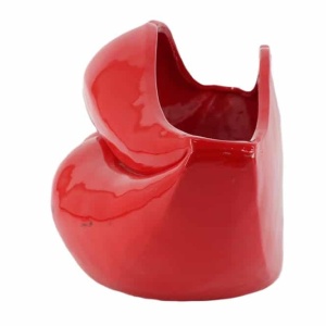 Vaza flori, Vas decorativ Vase LIP 55cm buze rosii - Img 5