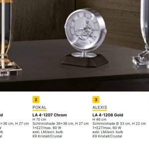 Veioza design decorativ cu cristal K9 POKAL crem/auriu 234535 universul-luminii.ro