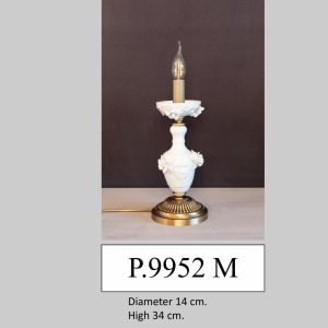 Veioza design italian din alama si portelan alb 9952 - Img 2