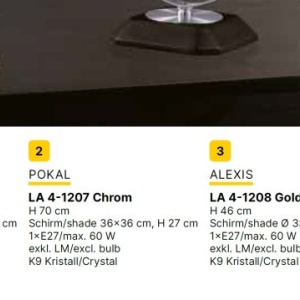 Veioza design lux cu cristal K9 ALEXIS alb/crom 234575 universul-luminii.ro
