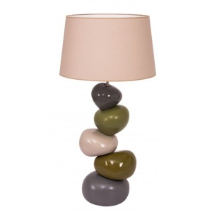 Veioza din ceramica Madame Galet gri/ verde, inaltime 100cm Madame Galet FL