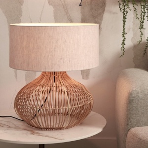 Veioza eco din ratan Kalahari L/4723 d.linnen 213245 universul-luminii.ro
