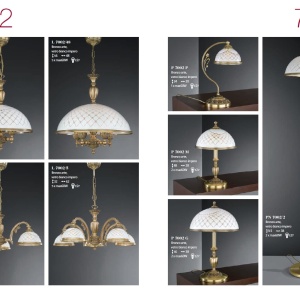 Veioza, lampa de masa clasic design italian din alama, sticla 7002 RA-P. 7002 M 201565 universul-luminii.ro