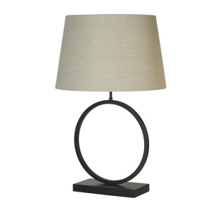 Veioza/Lampa de masa decorativa Elegant negru/natural - Img 3