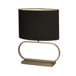 Veioza/Lampa de masa decorativa Sleek bronz/negru
