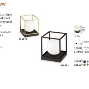 Veioza/Lampa de masa design decorativ Lingotto tl1 big negru 142015 universul-luminii.ro
