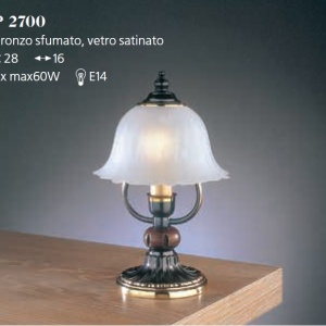 Veioza / Lampa de masa design italian din alama cu lemn 2700 102275 universul-luminii.ro