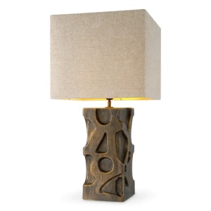 Veioza, Lampa de masa design LUX, Aluminiu, Tesatura, Enzo 94785 universul-luminii.ro