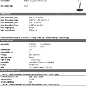 Veioza, lampa de masa design LUX Duco, alama antica 115857 HZ 201685 universul-luminii.ro