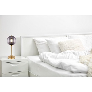 Veioza, lampa de masa design modern Blacky I negru mat, alama 113955 universul-luminii.ro