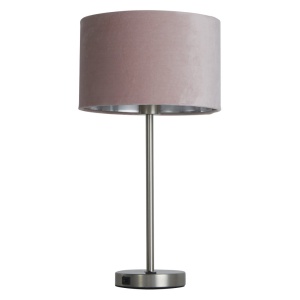 Veioza/Lampa de masa design modern Finn, nickel, roz 139895 universul-luminii.ro