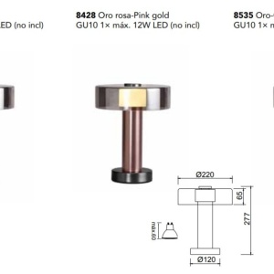 Veioza, Lampa de masa design modern Gin Small auriu 131535 universul-luminii.ro