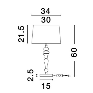 Veioza, Lampa de masa design modern KALLISTO 152215 universul-luminii.ro