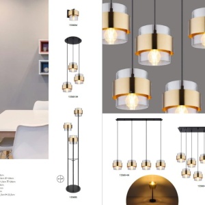 Veioza, lampa de masa design modern MILLEY negru, auriu 210505 universul-luminii.ro