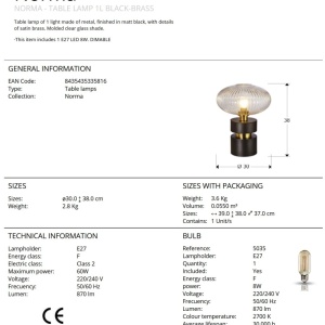 Veioza/Lampa de masa design modern Norma 182545 universul-luminii.ro