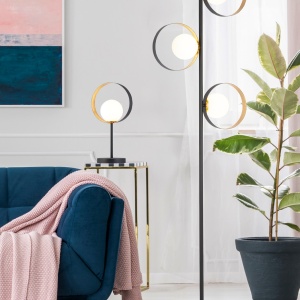 Veioza, Lampa de masa design modern Orbital EU8141BGO SRT 87235 universul-luminii.ro