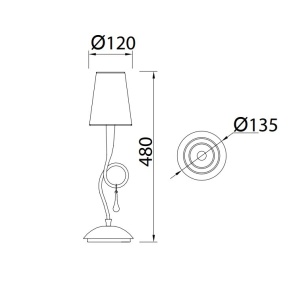 Veioza, Lampa de masa design modern Paola 130925 universul-luminii.ro