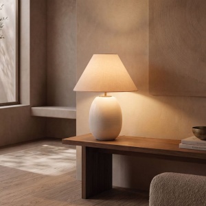 Veioza, Lampa de masa din ceramica ivory FINO