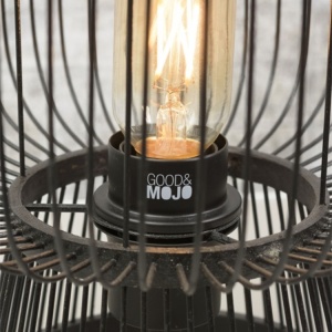 Veioza, lampa de masa eco din bambus Cango negru, 30x26cm 195955 universul-luminii.ro
