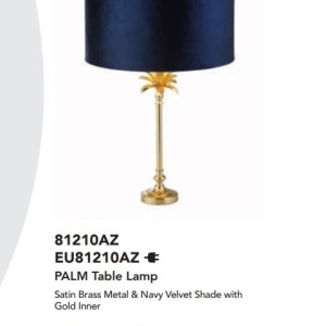 Veioza, Lampa de masa eleganta Palm bleumarin 136545 universul-luminii.ro