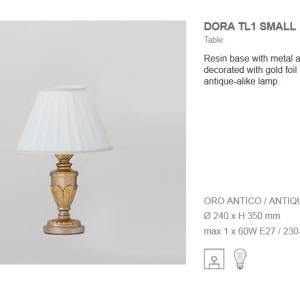 Veioza, lampa de masa FIRENZE TL1 ORO 46005 universul-luminii.ro